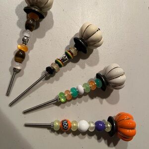 Colorful Beaded plant sticks-decor.  10.00 each